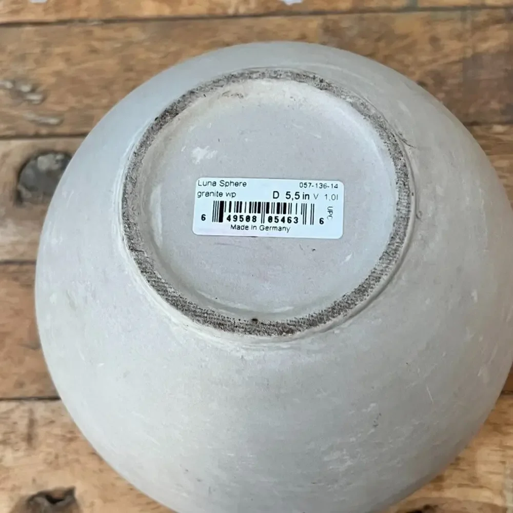 Luna Sphere Pot Planter Granite Made In Germany Modern Minimalist